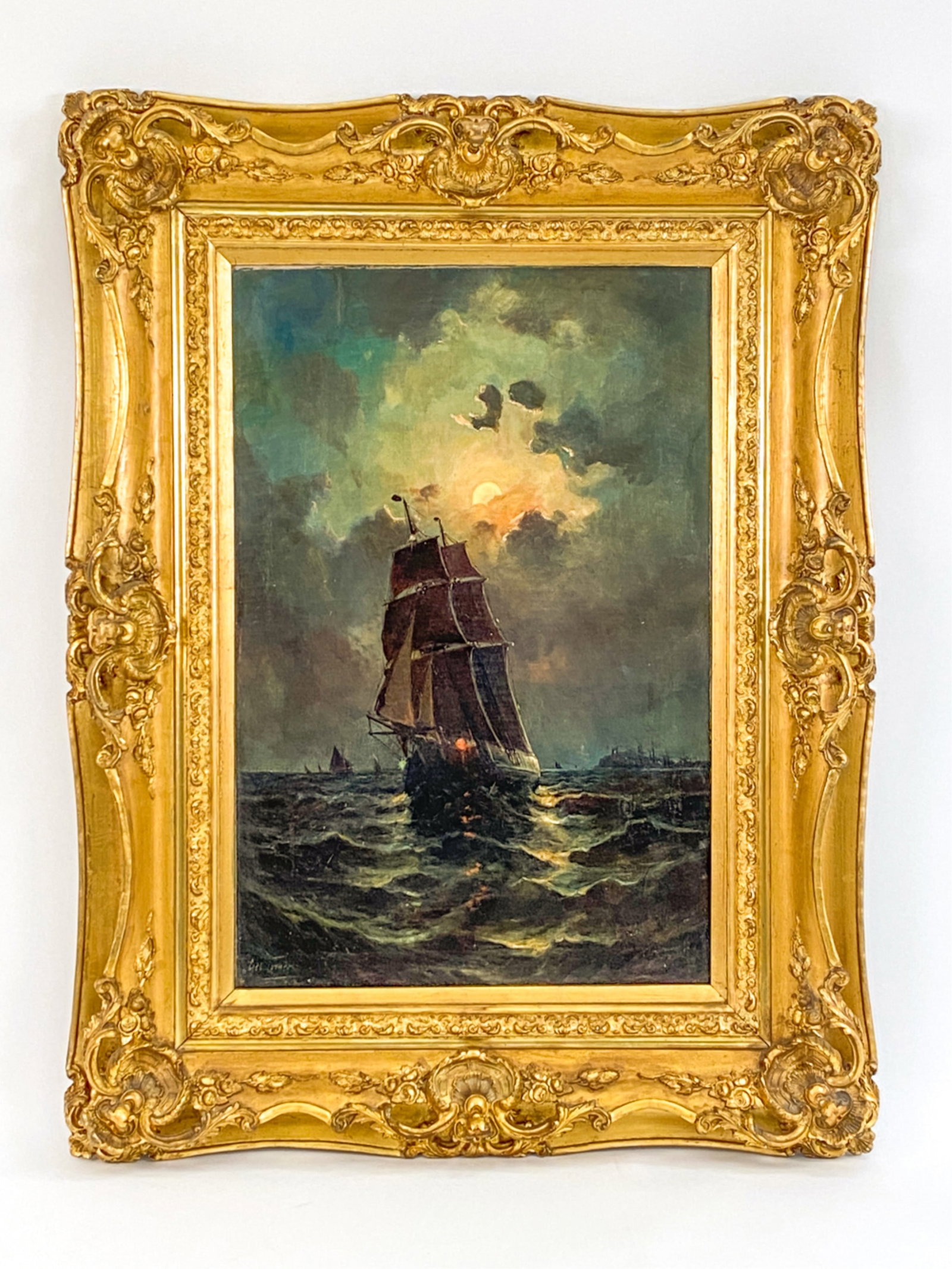 ATTR. GEORGE TURNER (1843-1910) SHIP PAINTING (1 of 11)