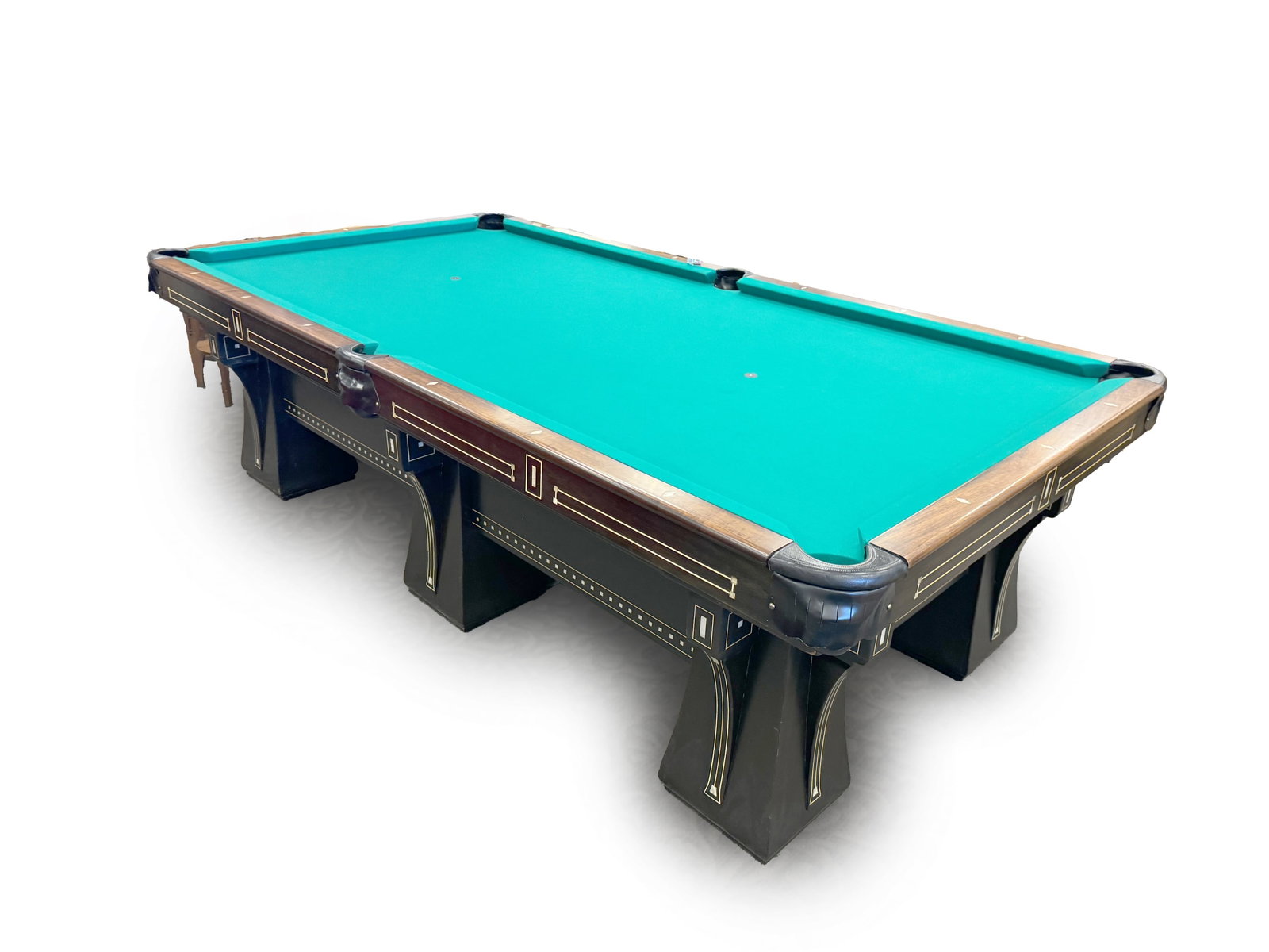 ANTIQUE BRUNSWICK 9' ARCADE POOL TABLE 2" SLATE (1 of 20)