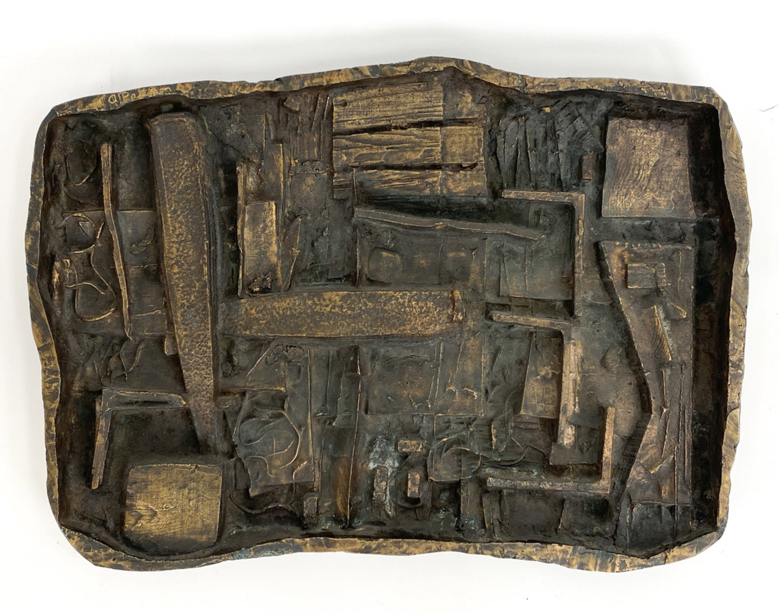 ABBOTT PATTISON ABSTRACT BRONZE WALL SCULPTURE (1 of 9)
