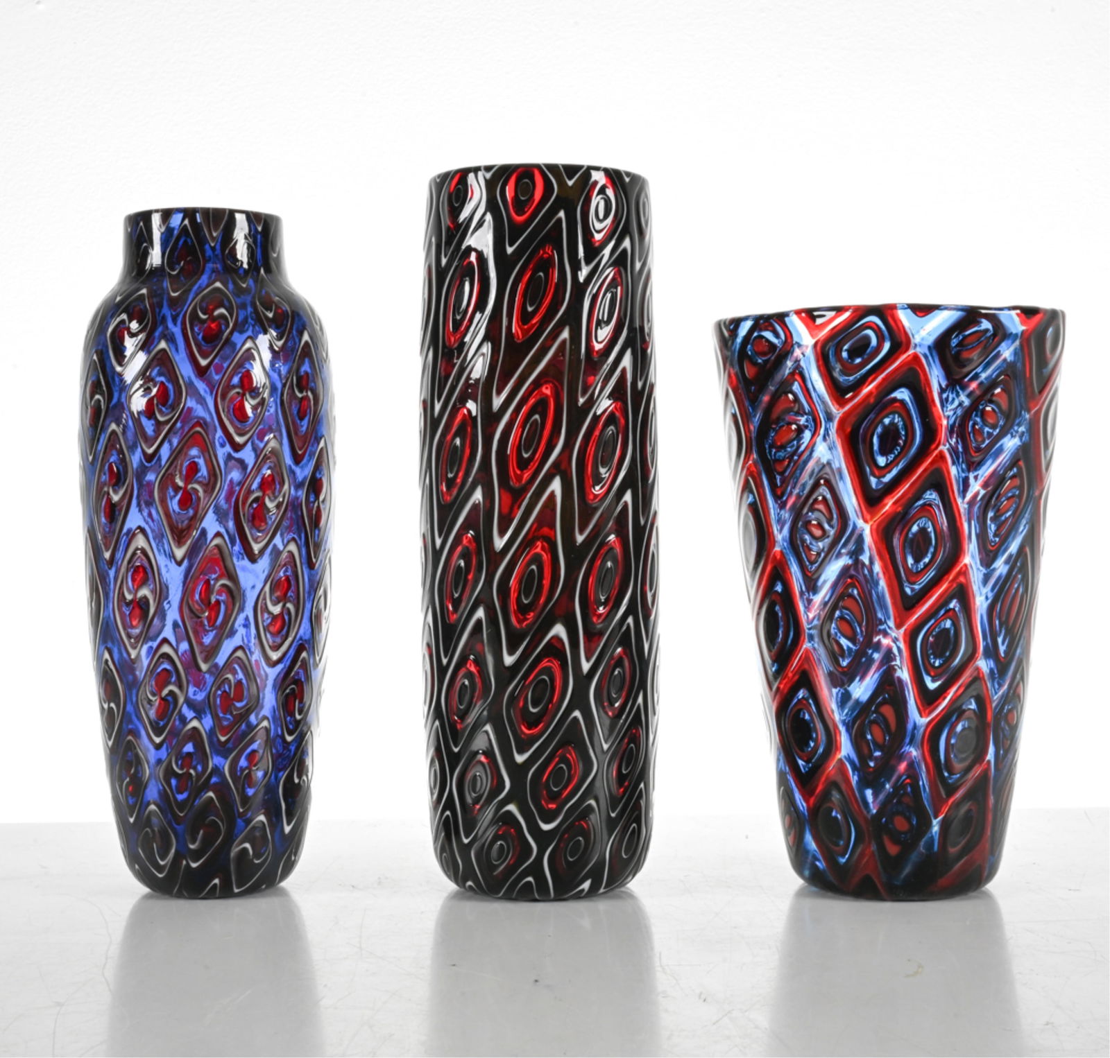 (3) MICHAEL NOUROT ART GLASS VASES, C. 1980 (1 of 20)