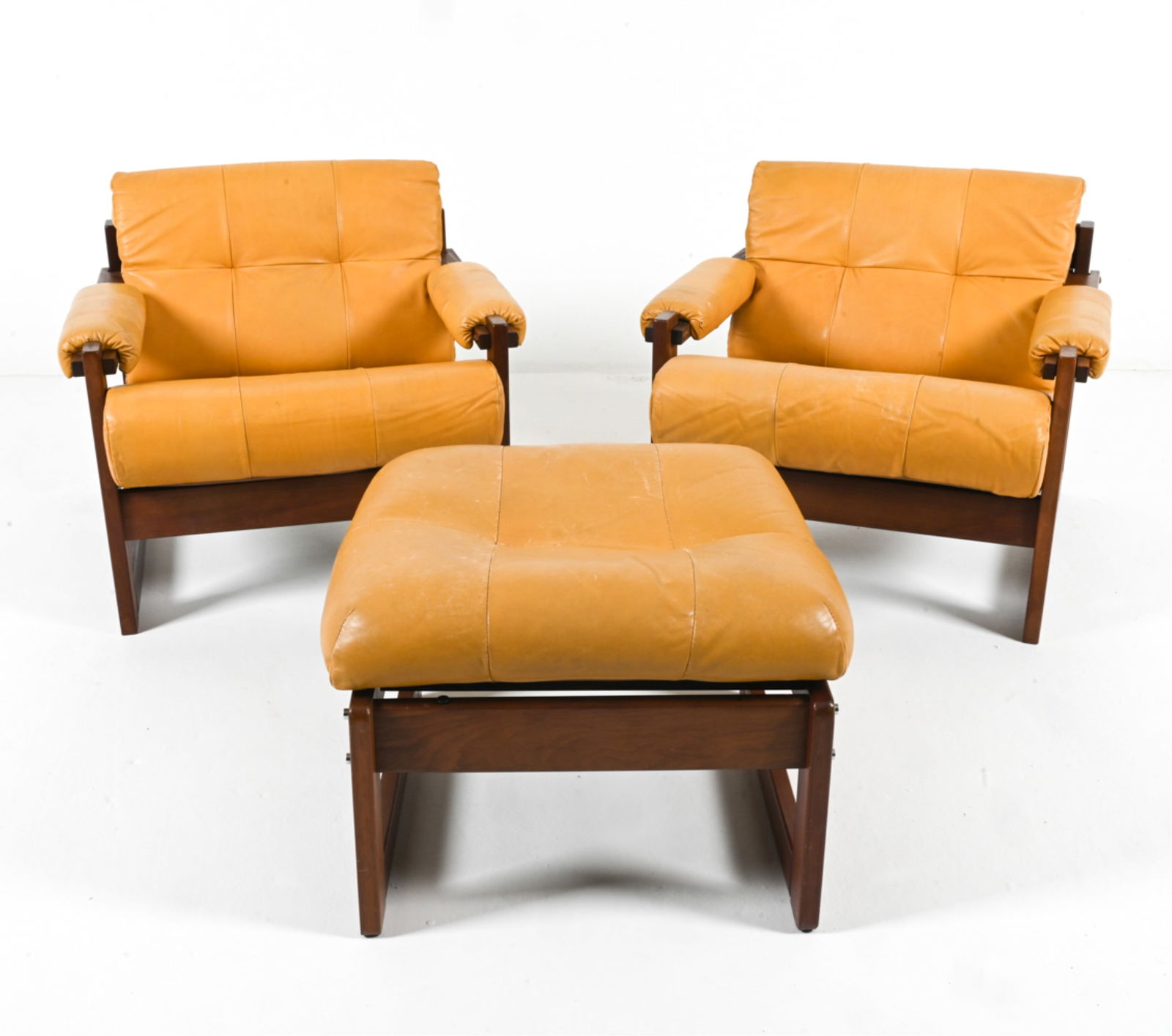 (2) PERCIVAL LAFER ROSEWOOD S-1 CHAIRS & OTTOMAN (1 of 14)