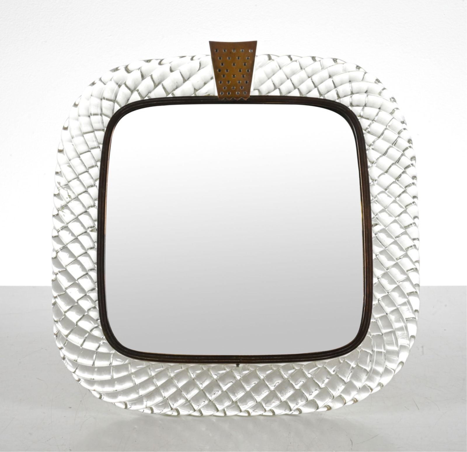 VENINI MURANO GLASS 'TORCHON' TABLE MIRROR (1 of 13)
