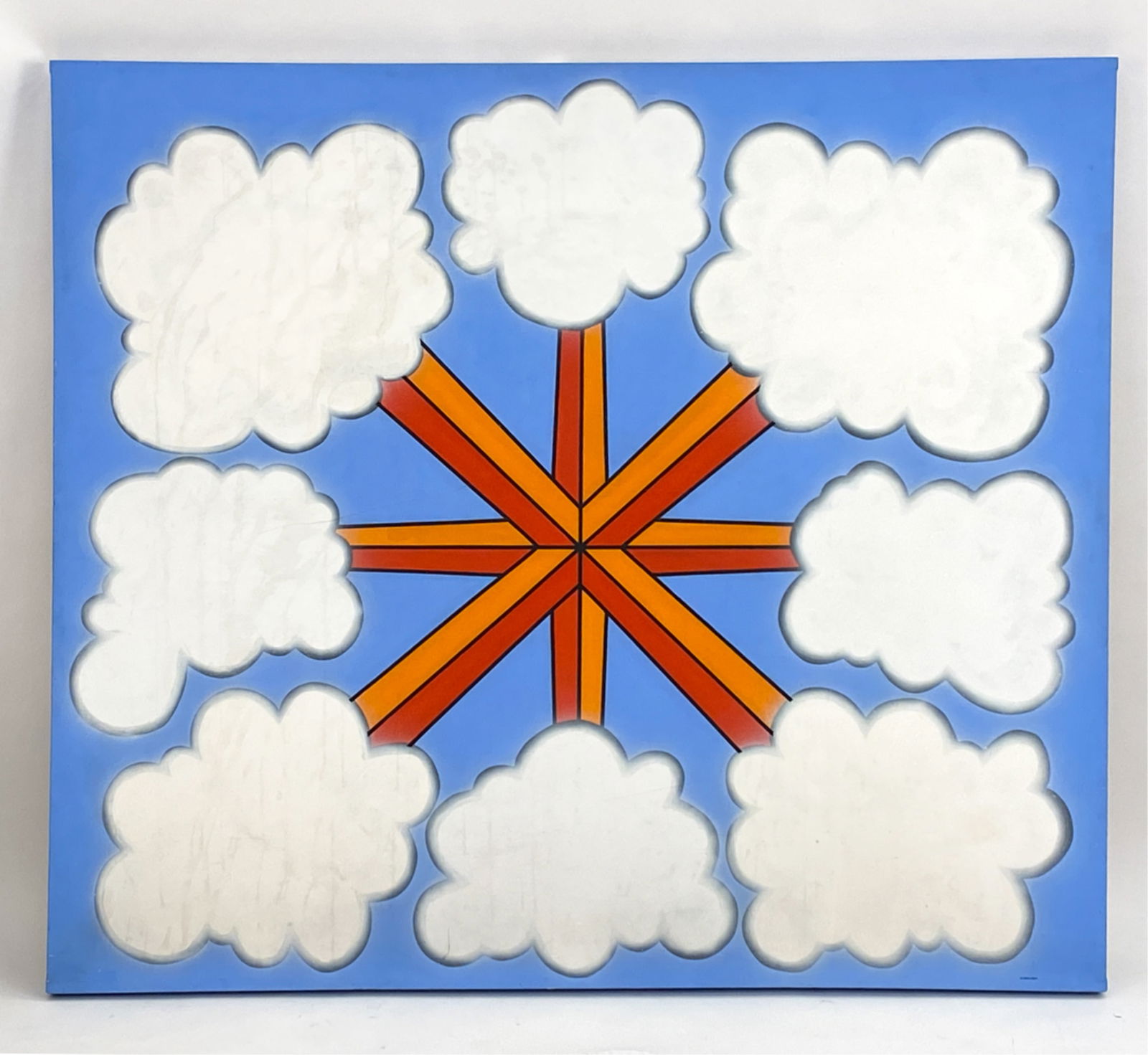 LARGE MODERN ABSTRACT PAINTING CIRCA 1970'S (1 of 10)