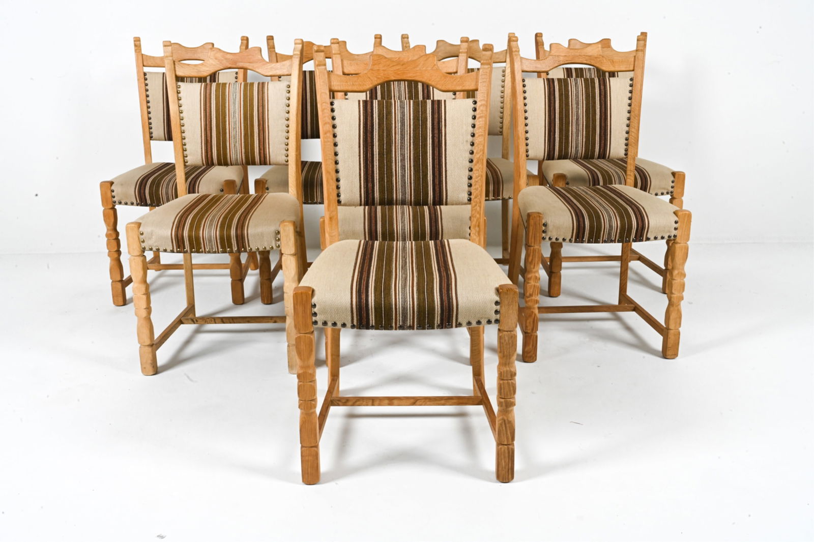 (8) HENNING KJAERNULF OAK DINING SIDE CHAIRS (1 of 8)
