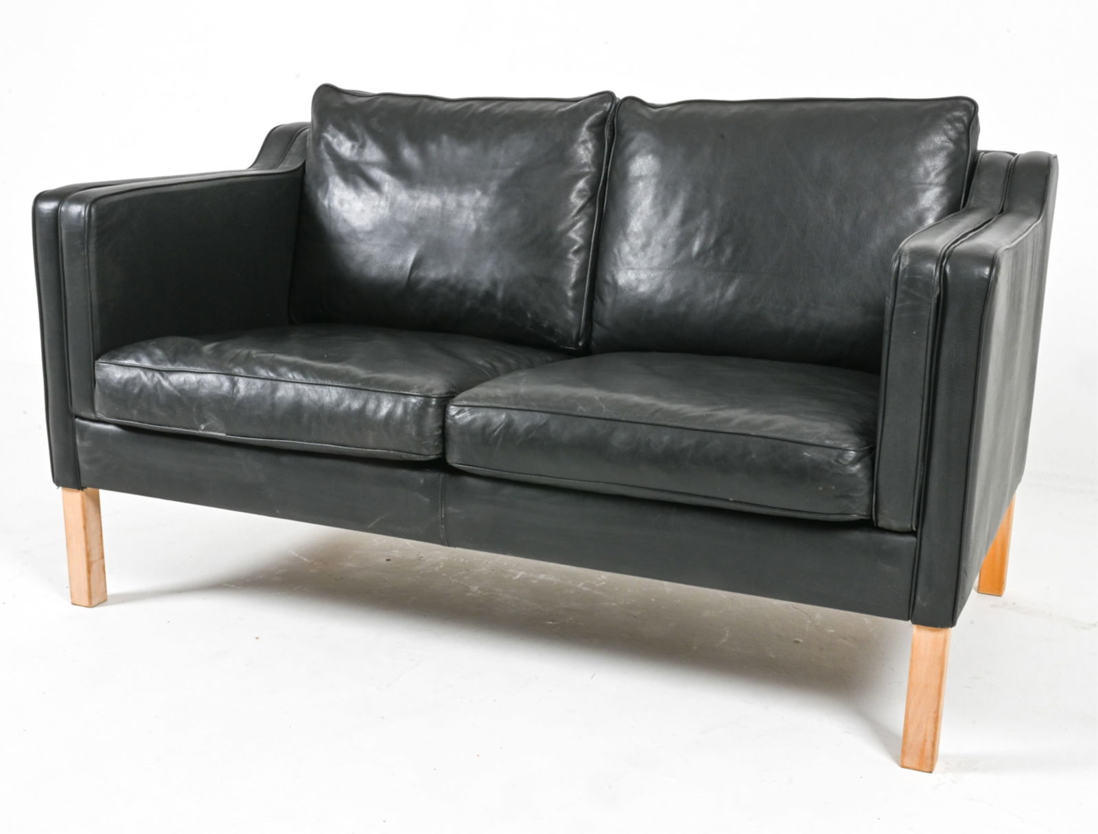 MANNER OF BORGE MOGENSEN DANISH LEATHER SOFA (1 of 10)