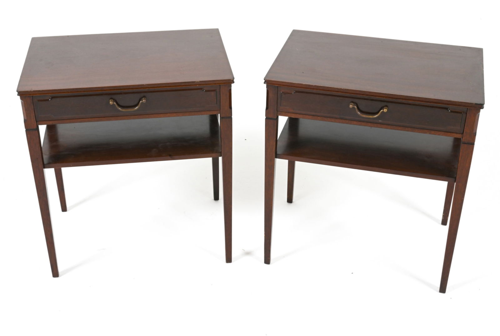 (2) DANISH CABINETMAKER MAHOGANY NIGHTSTANDS (1 of 9)