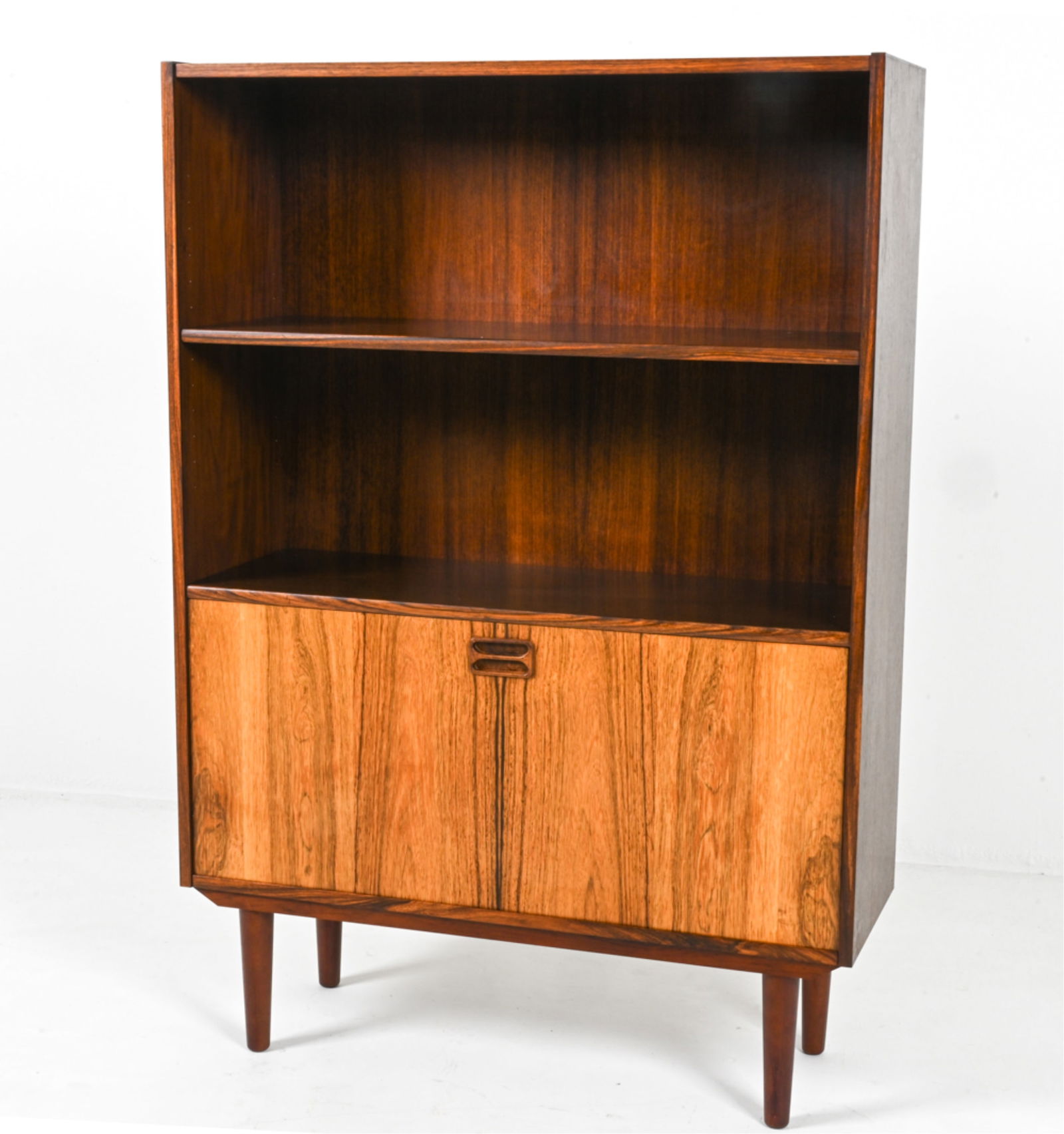 DANISH MODERN ROSEWOOD BOOKCASE STEREO CABINET (1 of 12)