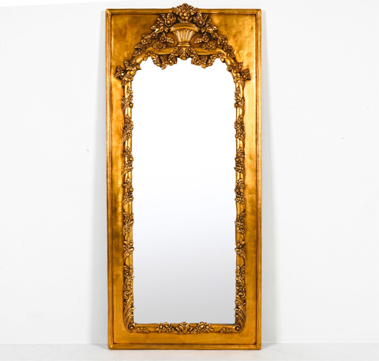 GILT RESIN ROCOCO-STYLE FULL LENGTH MIRROR (1 of 12)