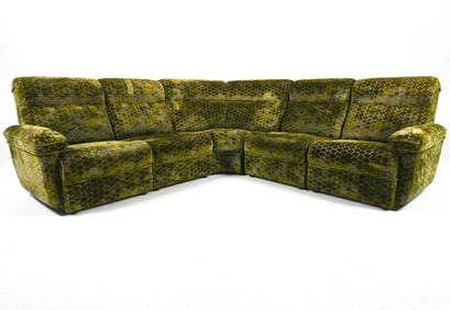 GERMAN SPACE AGE CUT VELVET MODULAR SOFA