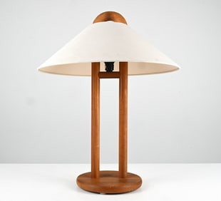 DANISH MODERN TEAK TABLE LAMP BY +LYS