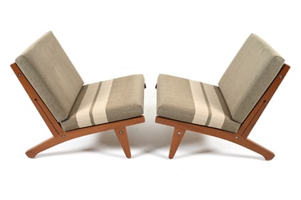 (2) HANS WEGNER FOR GETAMA GE-370 CHAIRS IN TEAK