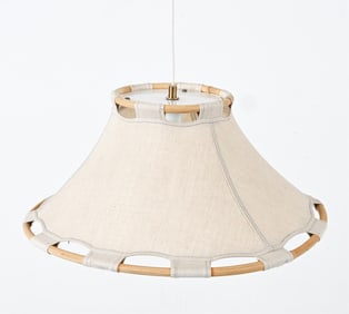 ANNA EHRNER SWEDISH BAMBOO & CANVAS PENDANT LIGHT