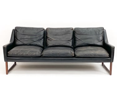 RUDOLF GLATZEL FOR KILL INTERNATIONAL LEATHER SOFA