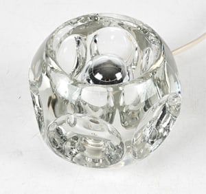 PEILL & PUTZLER GLASS "ICE CUBE" TABLE LAMP