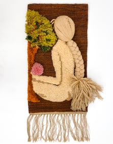 MANNER OF DON FREEDMAN FIGURATIVE WOOL TAPESTRY