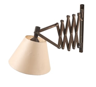 LE KLINT-STYLE OAK SCISSOR WALL LAMP