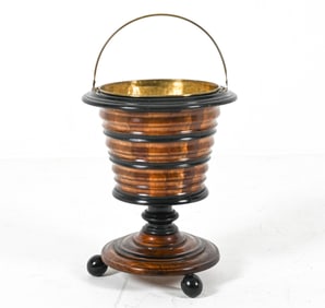 DUTCH OAK & BRASS FOOTED BUCKET, C. 1920'S