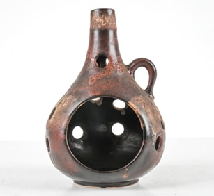 WEST GERMAN STUDIO POTTERY CANDLE HOLDER