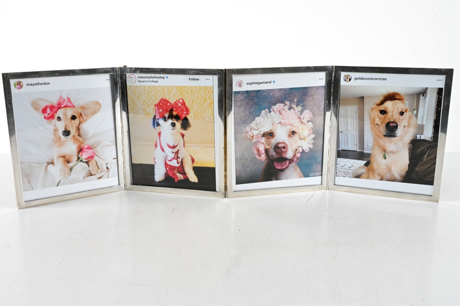 ASPREY STERLING 4-PART FOLDING PICTURE FRAME (1 of 6)