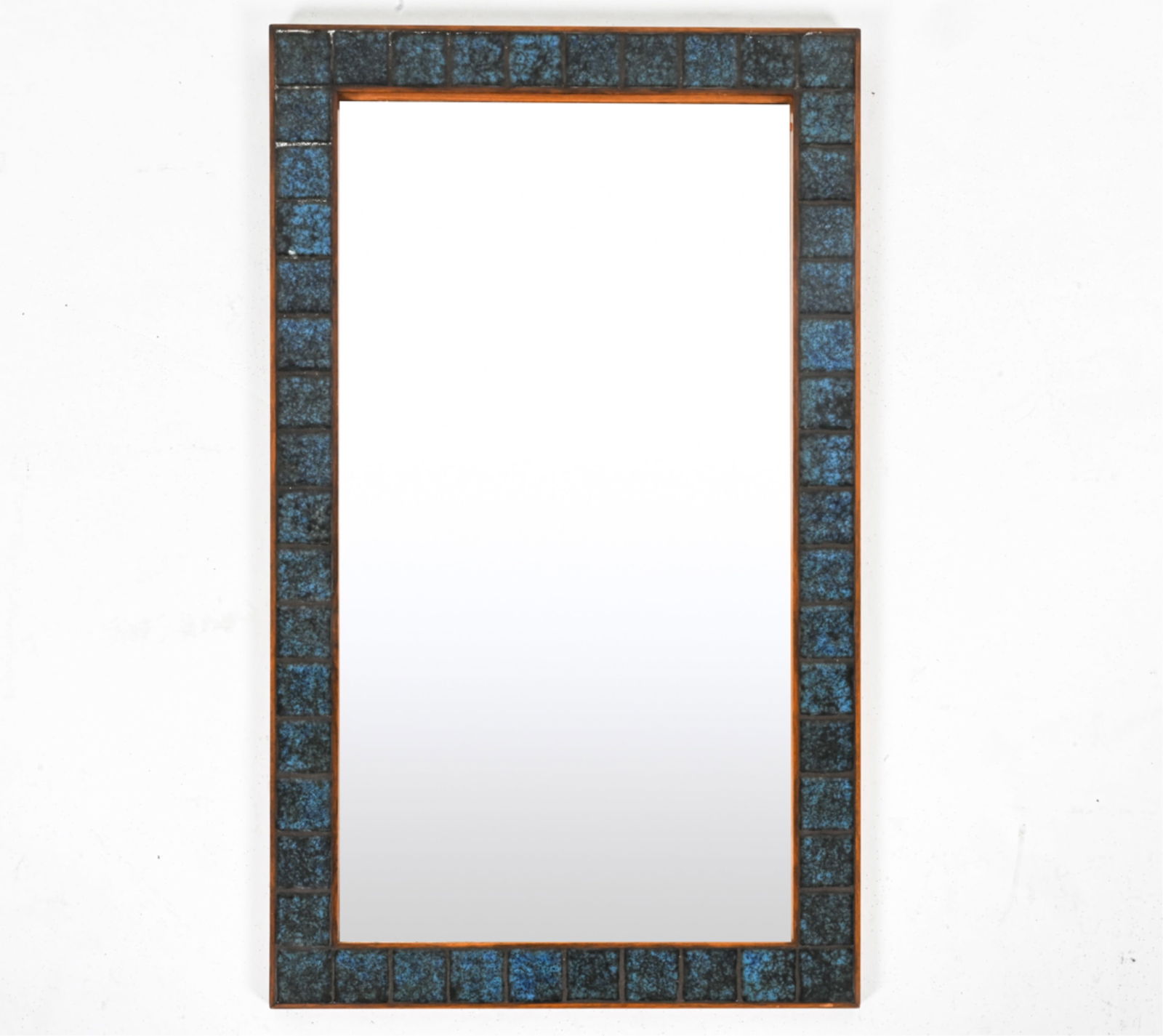 SCANDINAVIAN ROSEWOOD & CERAMIC TILE MIRROR (1 of 7)