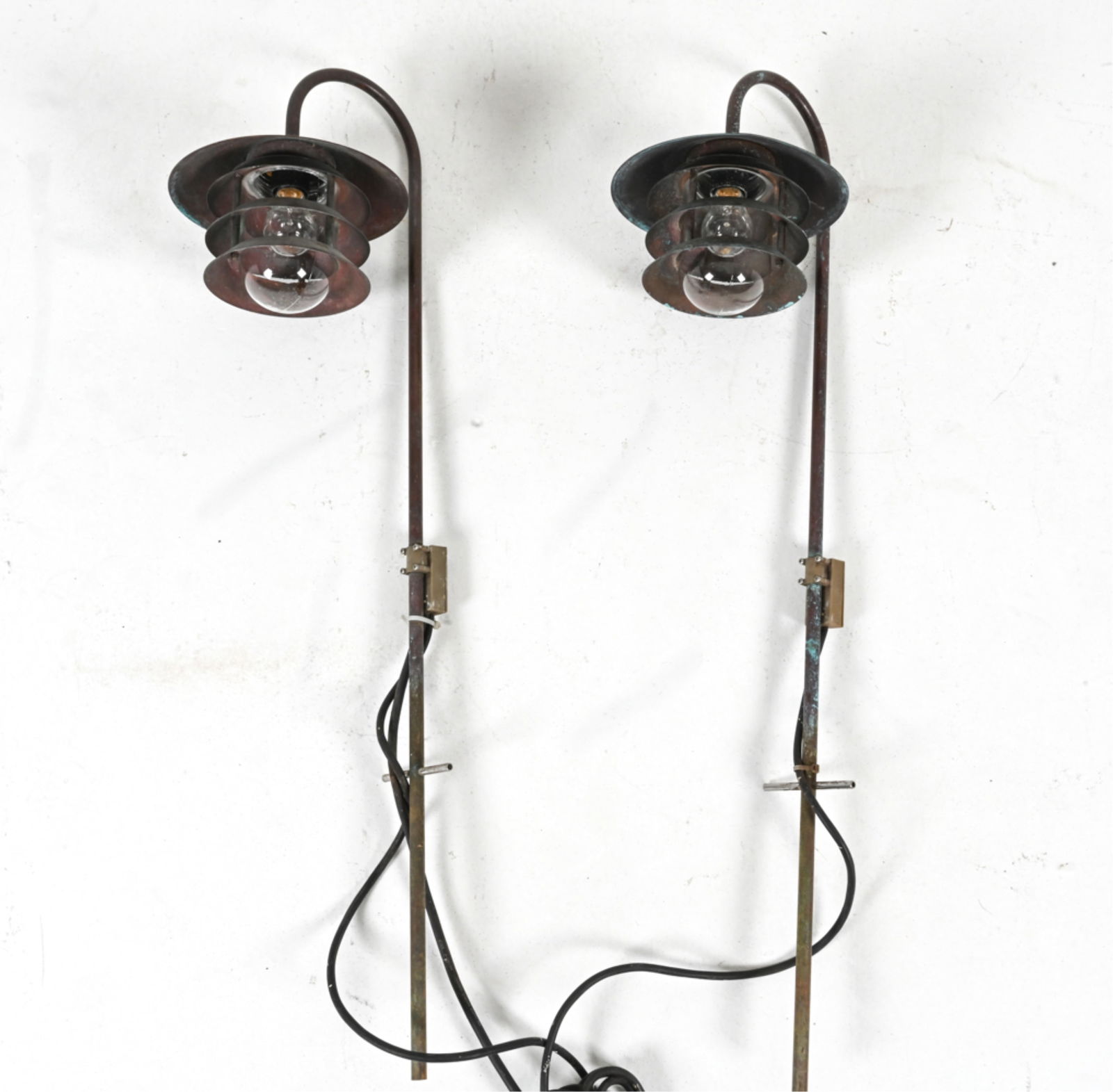PAIR OF DANISH MODERN COPPER OUTDOOR GROUND LIGHTS (1 of 14)