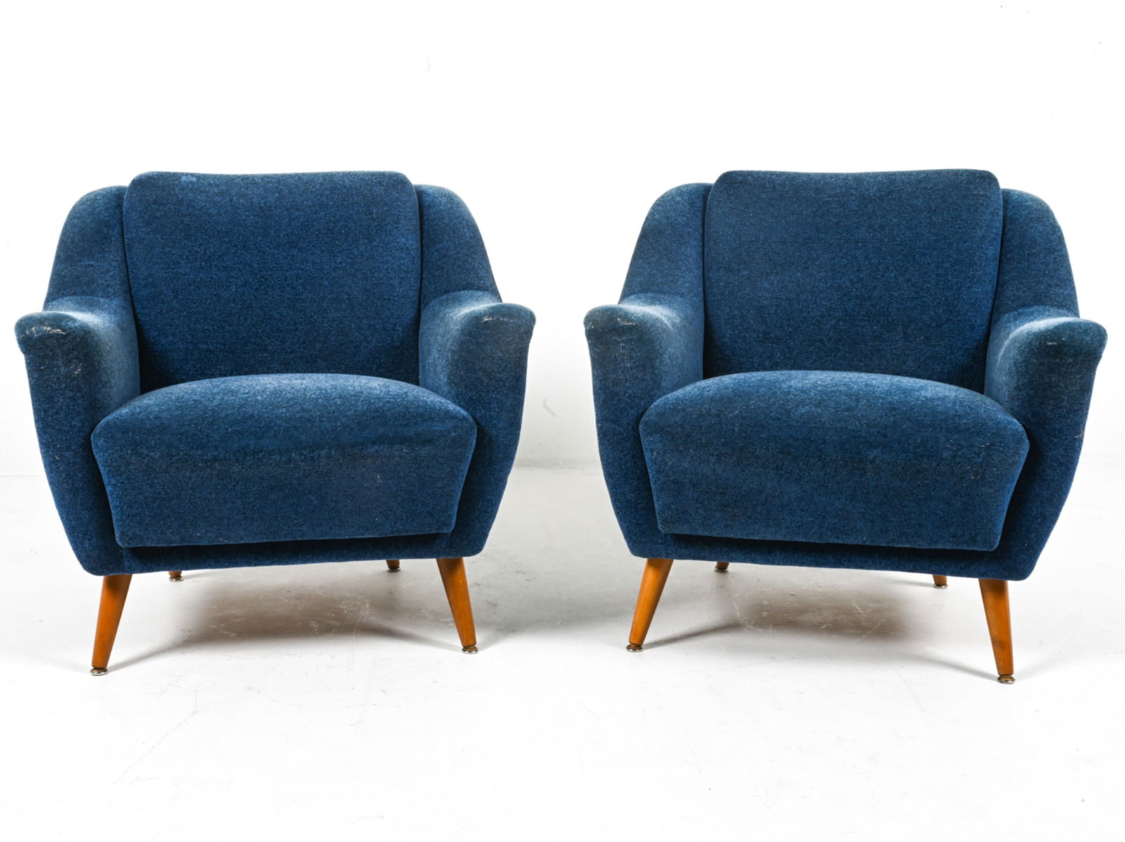 (2) GERMAN MODERN BEECH & MOHAIR LOUNGE CHAIRS (1 of 9)