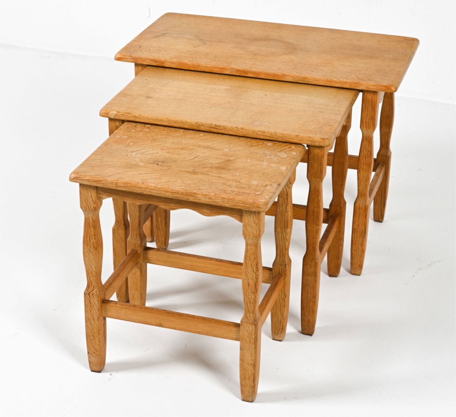(3) MANNER OF HENNING KJAERNULF OAK NESTING TABLES (1 of 11)