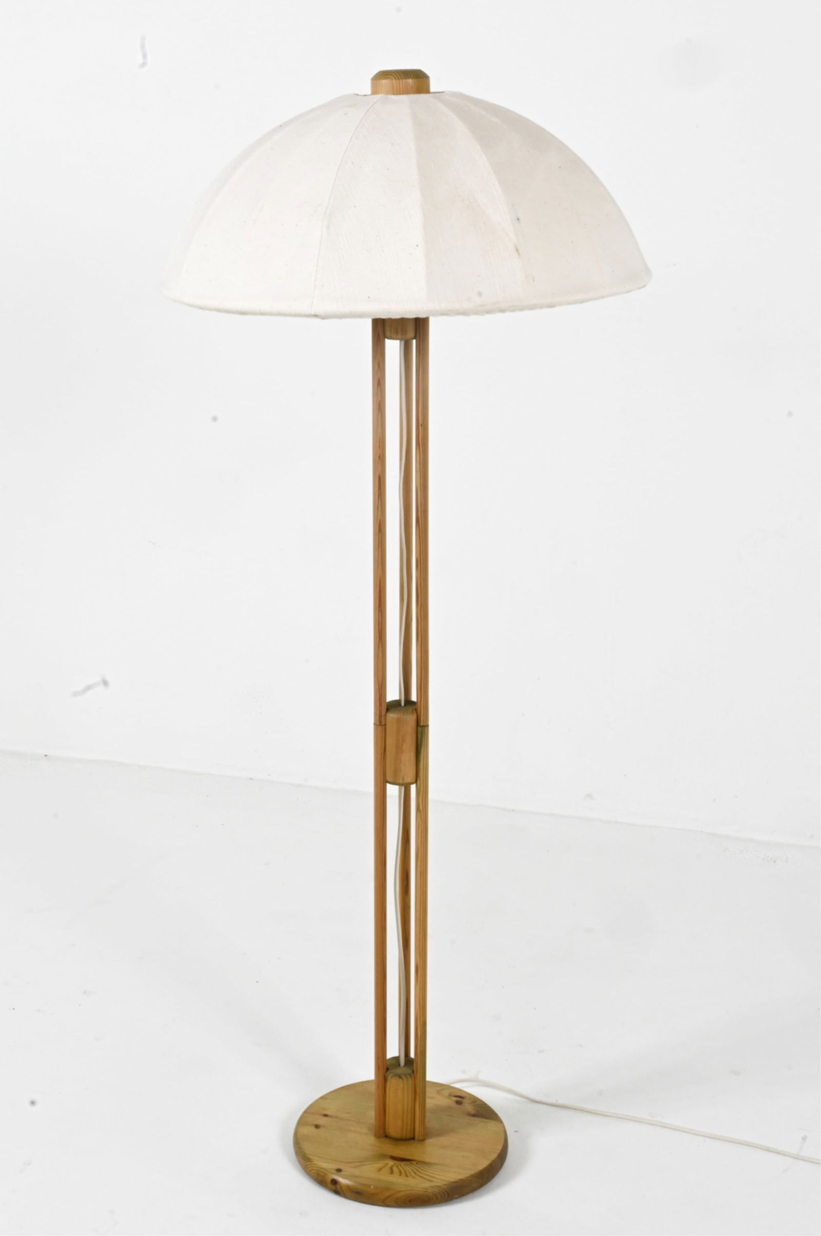 SWEDISH MODERN PINE FLOOR LAMP, C. 1970'S (1 of 17)