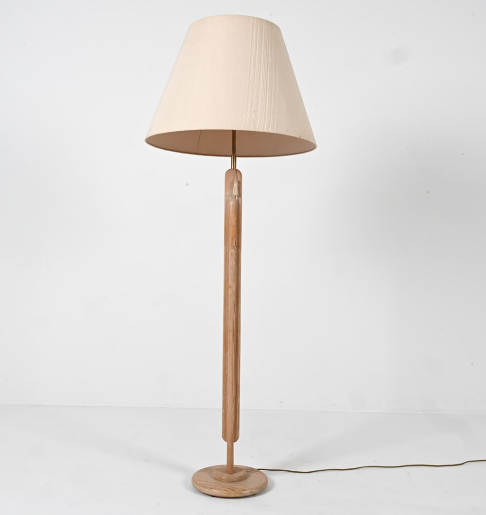 SWEDISH MODERN FLOOR LAMP IN BLEACHED PINE (1 of 10)