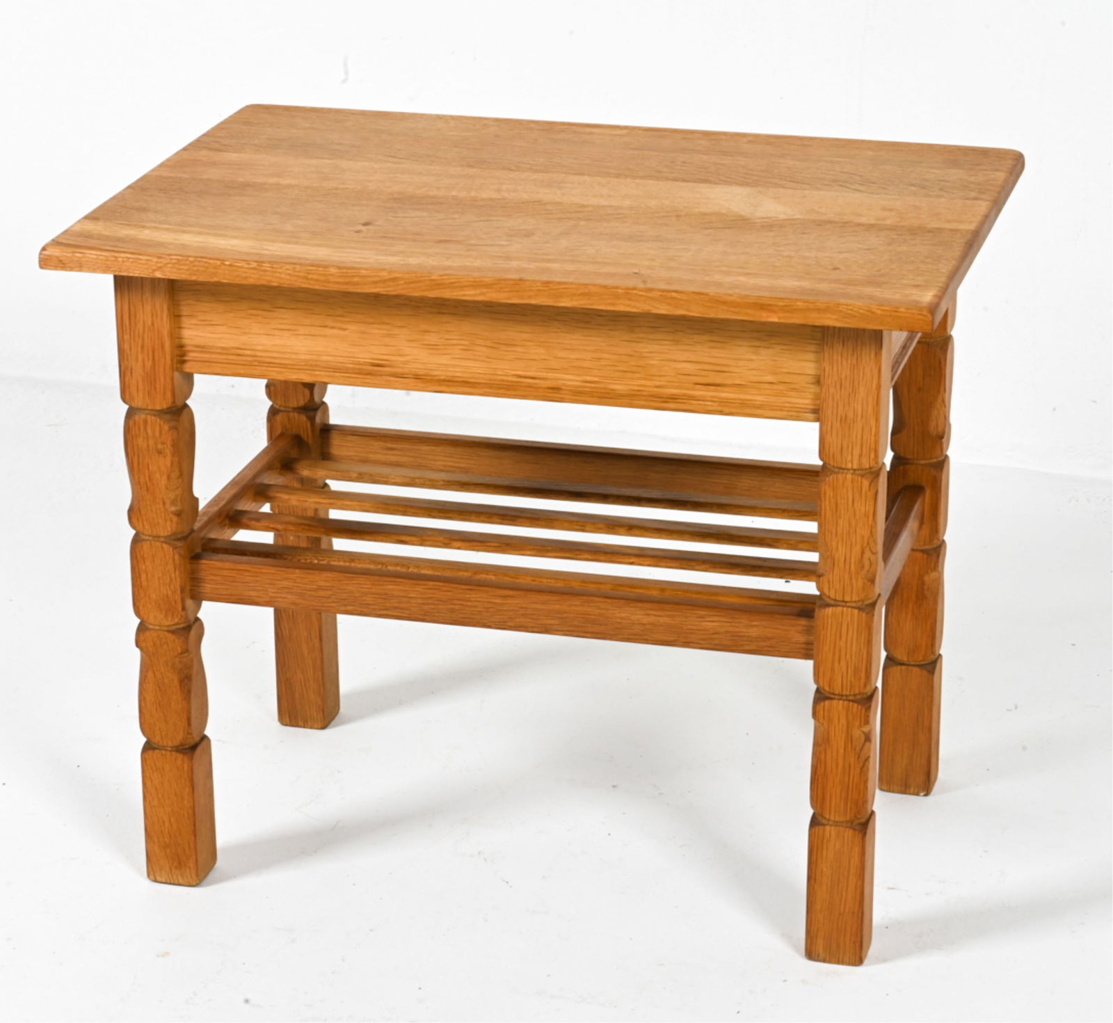 MANNER OF HENNING KJAERNULF OAK SIDE TABLE (1 of 9)