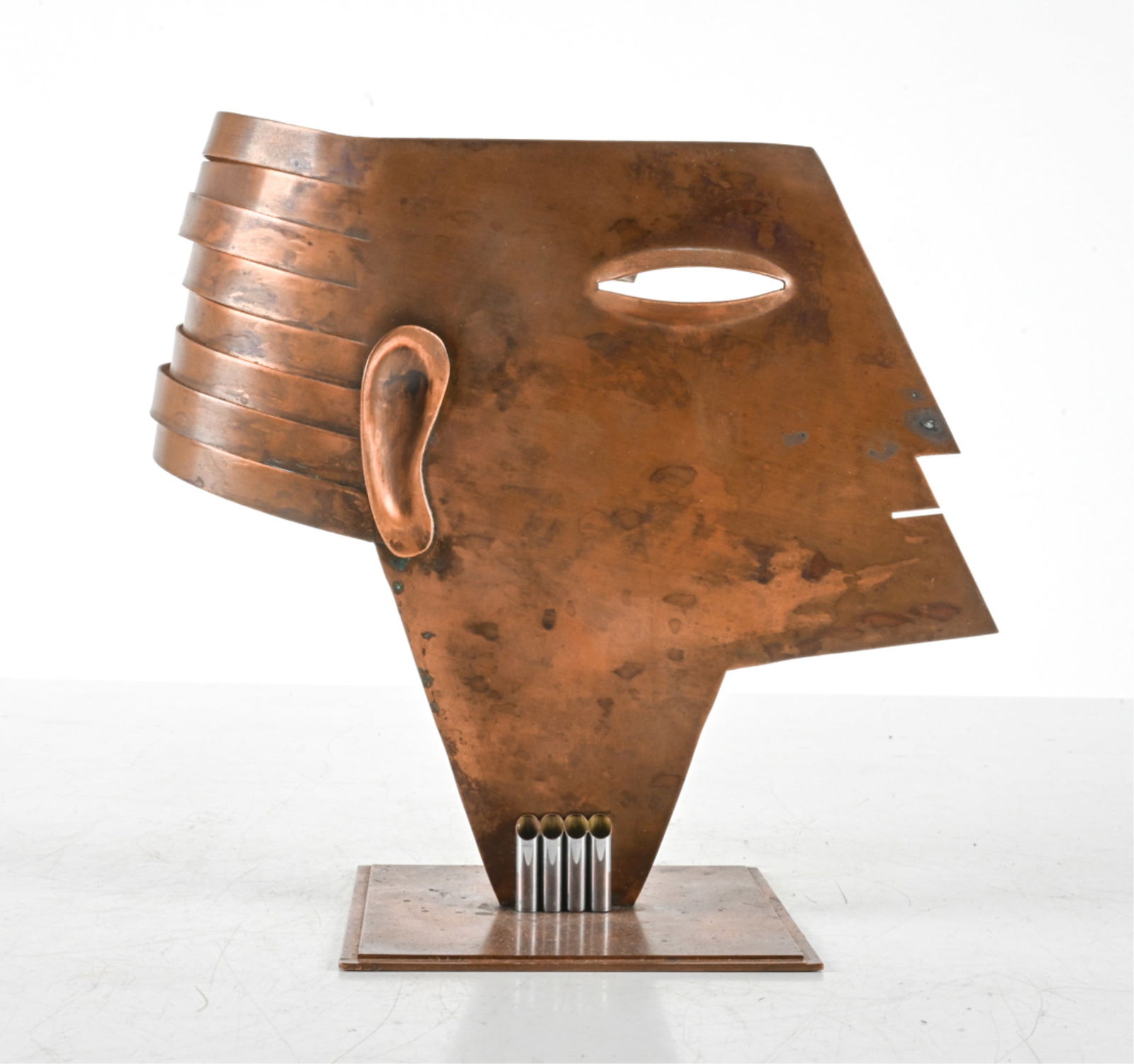 MANNER OF HAGENAUER COPPER FACE SCULPTURE (1 of 13)
