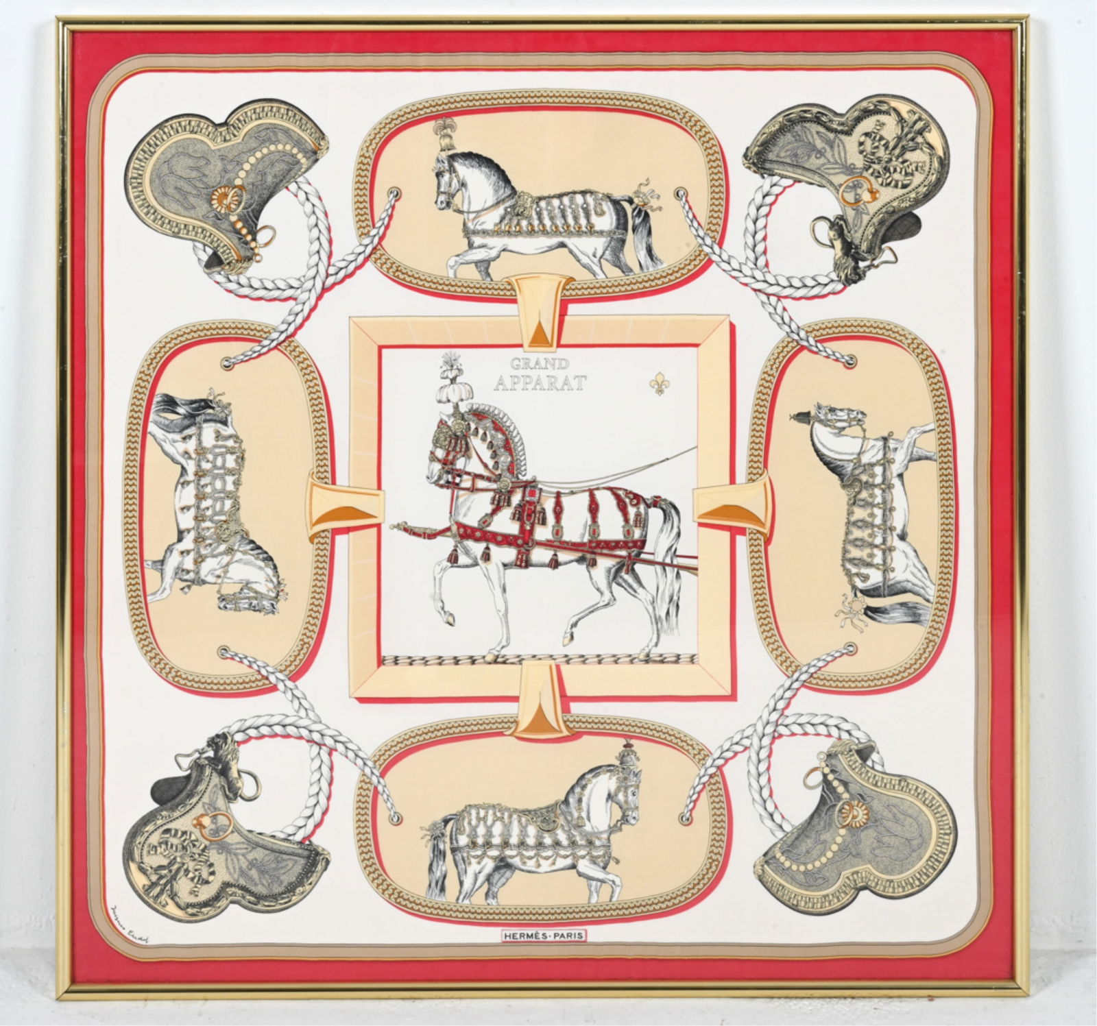 HERMES GRAND APPARAT FRAMED SCARF (1 of 8)