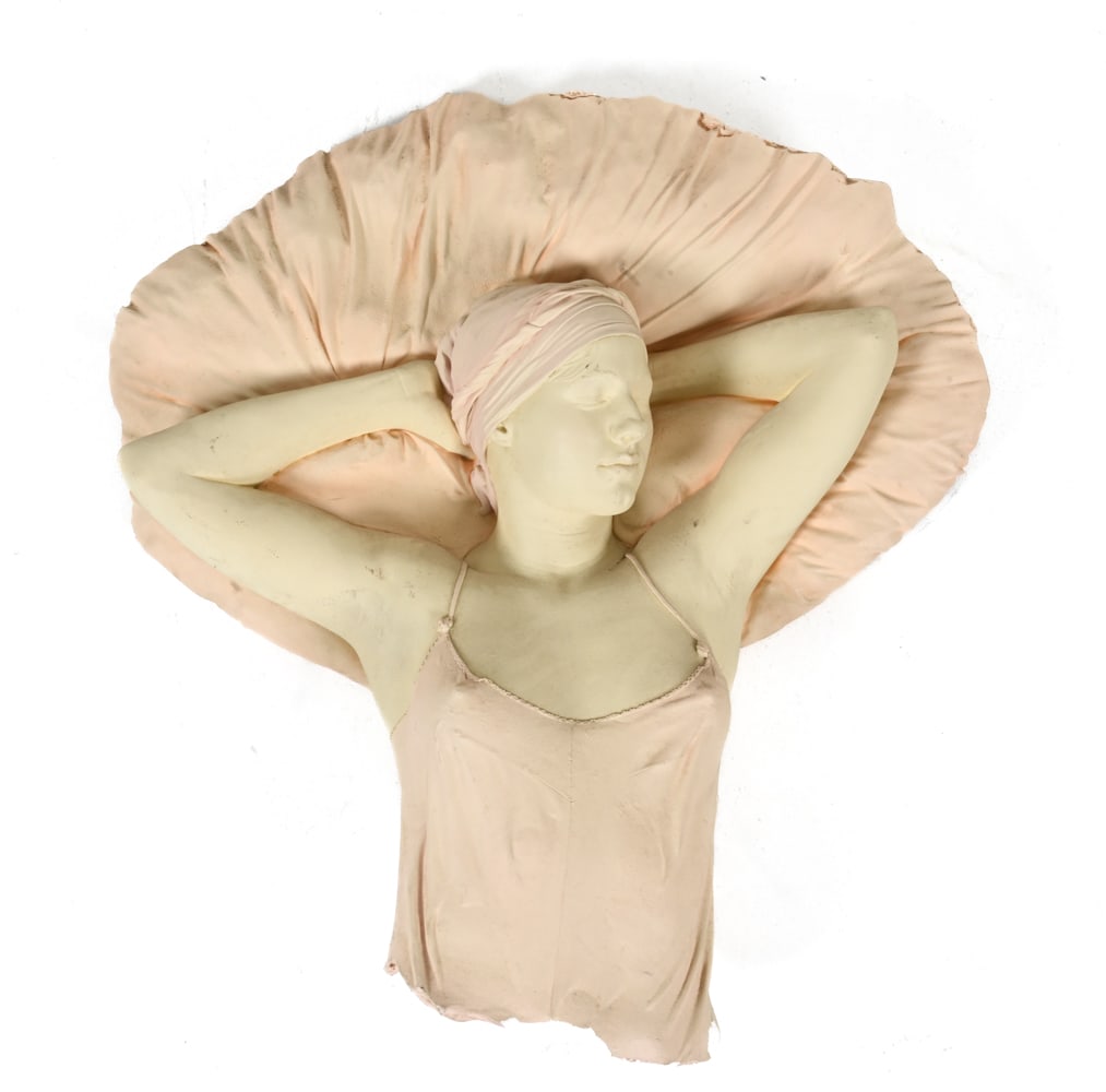 MARC SIJAN, SERBIA/US (B. 1946) REALIST SCULPTURE: Medium appears to be plaster. Titled, dated 1984, numbered 17/100, and signed verso; with artist's labels. Dimensions: H 35" x W 31" x D 5". Condition: Some surface soiling. Chips to edges; possible l