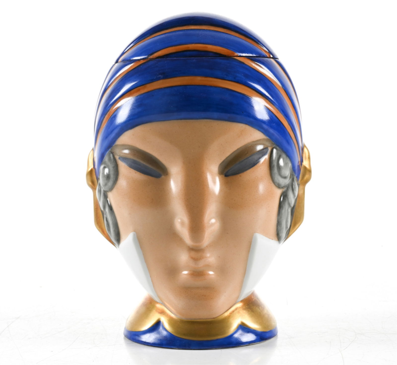 ROBJ PARIS LIMOGES ART DECO DOUBLE FACE JAR (1 of 9)