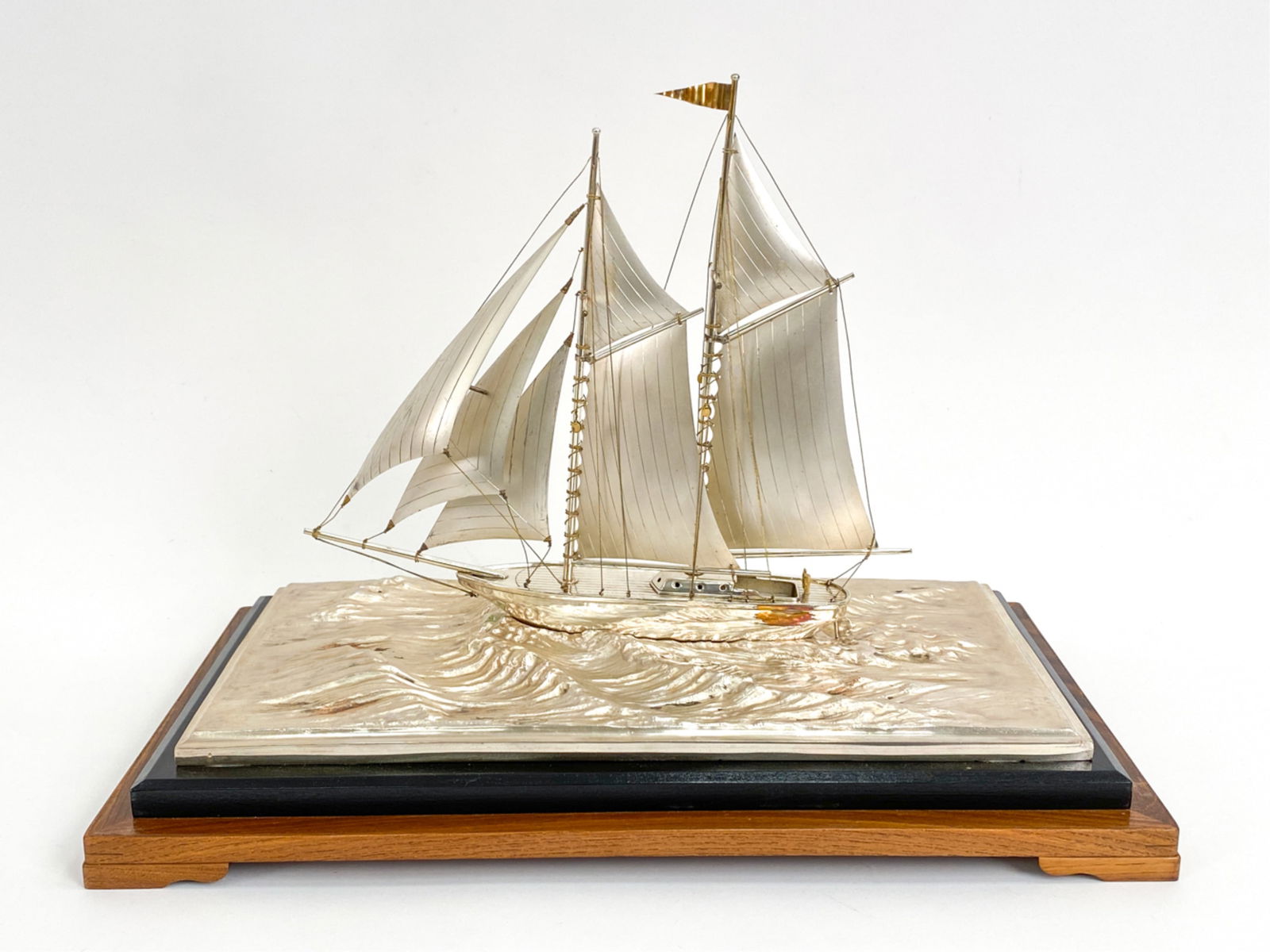 Japanese Sterling Silver Sailing Ship
