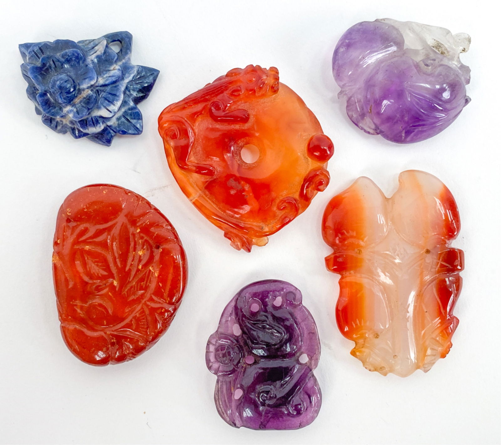 (6) CHINESE CARVED STONE GROUPING (1 of 13)