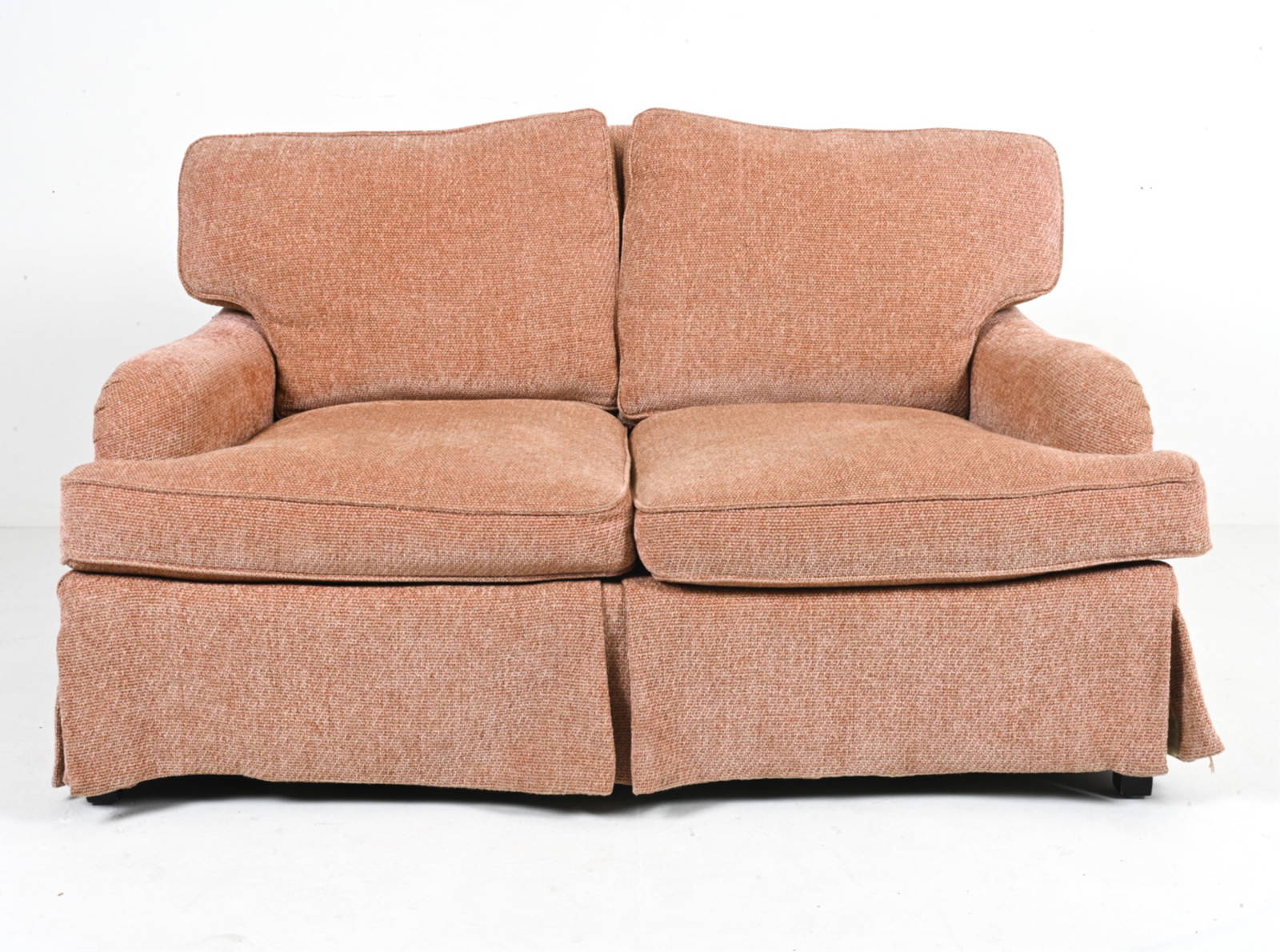 Lee Industries Chenille Camelback Settee Auction