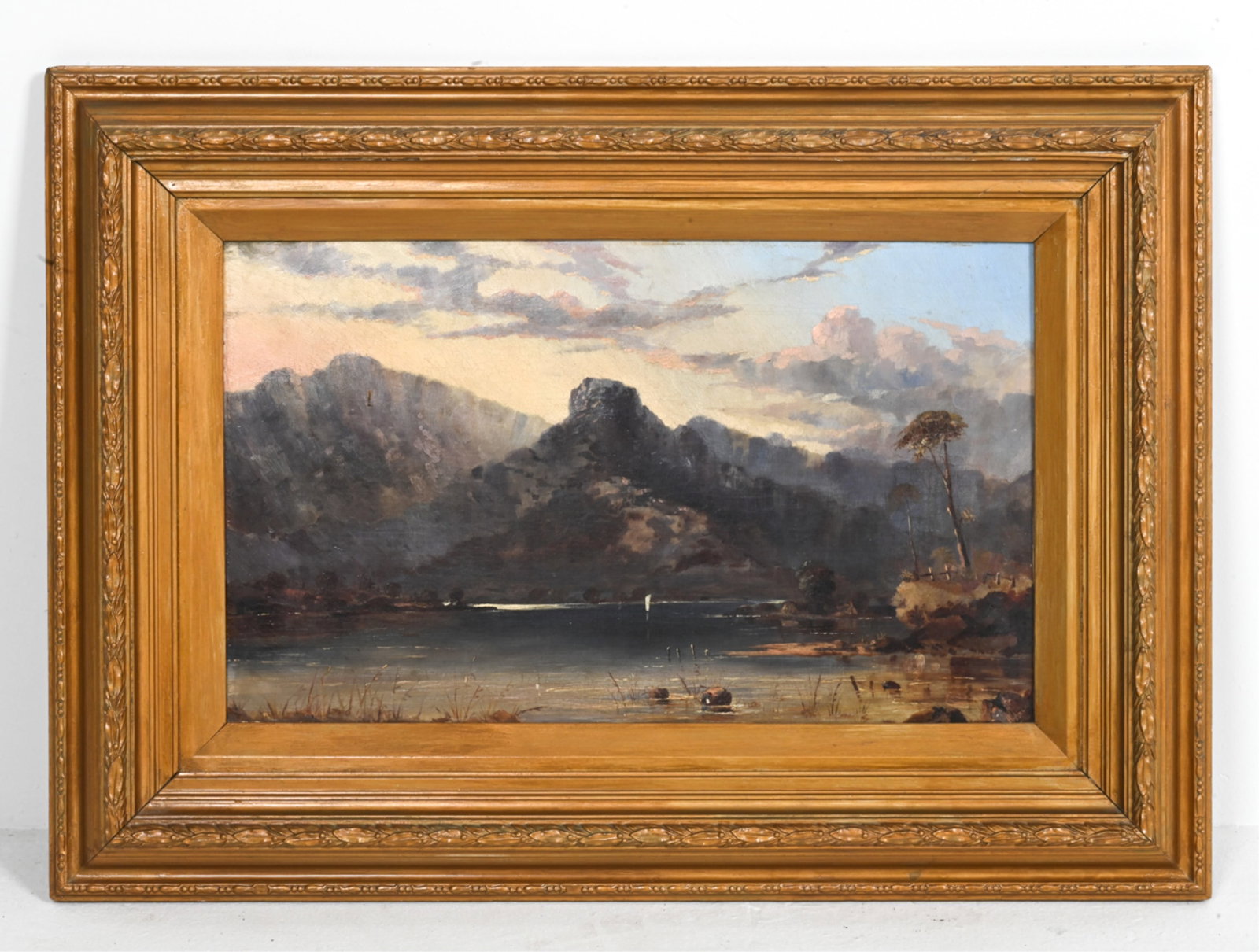 ANTIQUE AMERICAN SCHOOL O/C LANDSCAPE (1 of 9)