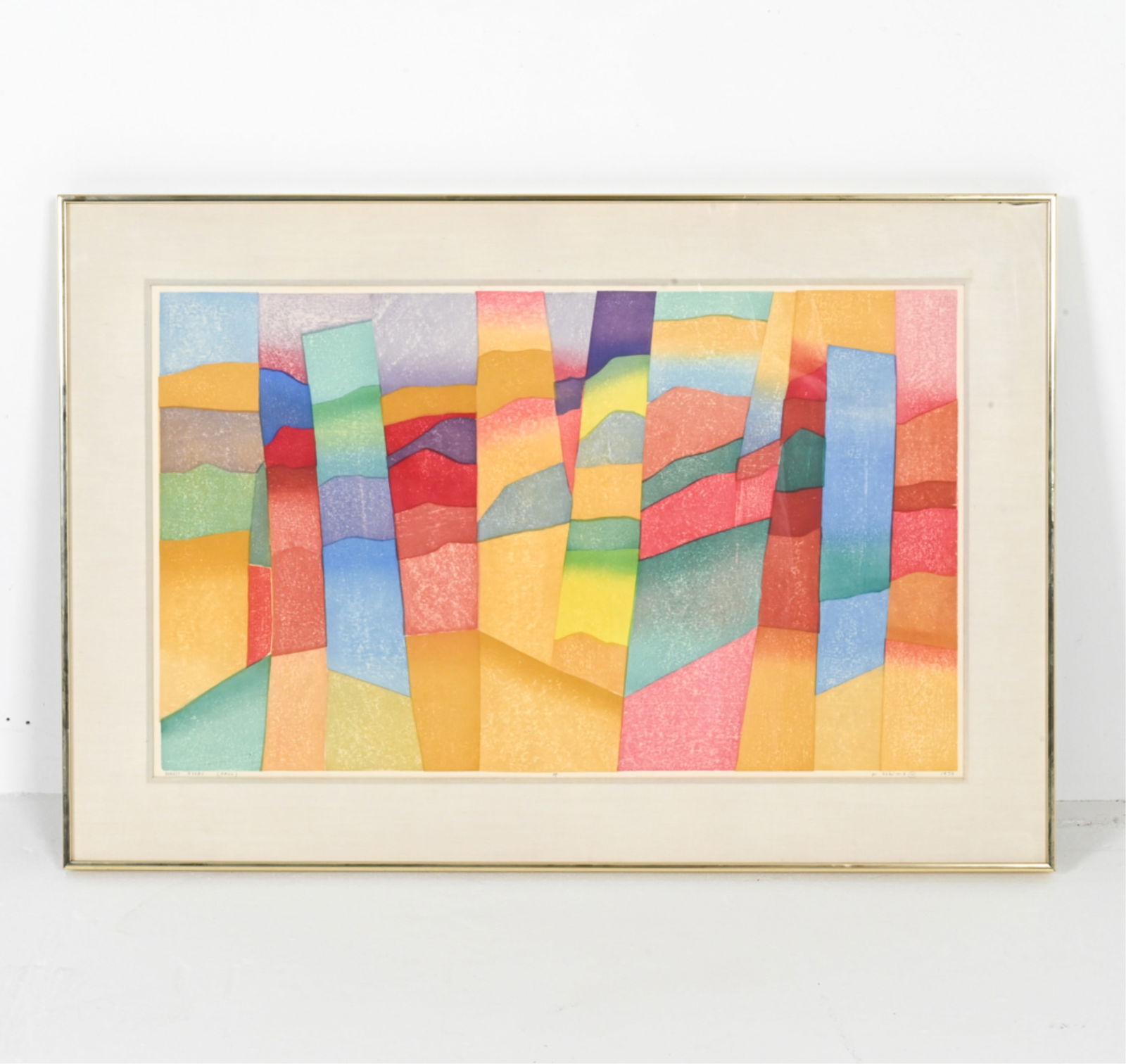 ANSEI UCHIMA (1921-2000) ABSTRACT GEOMETRIC PRINT (1 of 8)