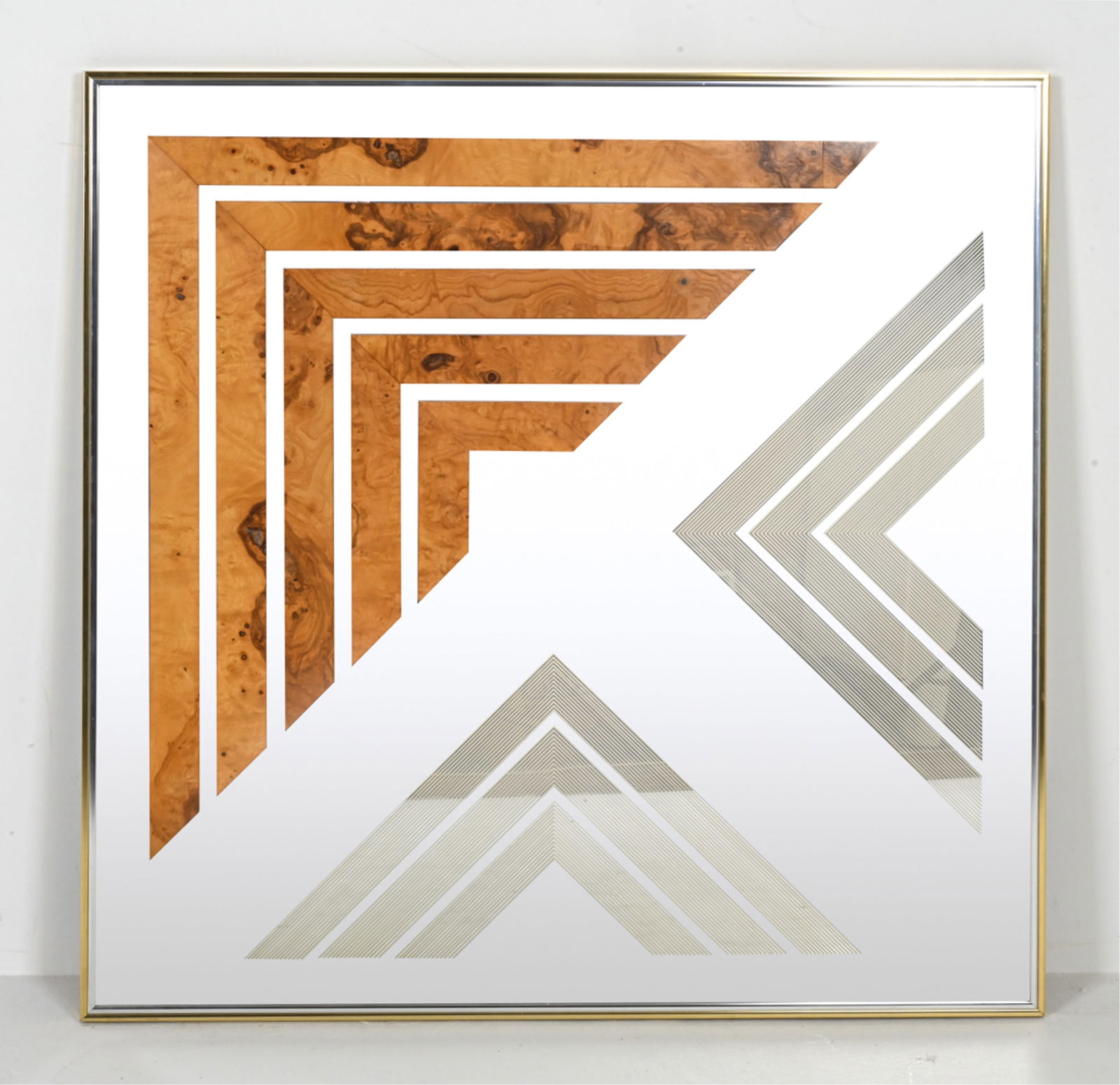 MIRROR WITH BURLWOOD ACCENTS BY GREG COPELAND (1 of 11)