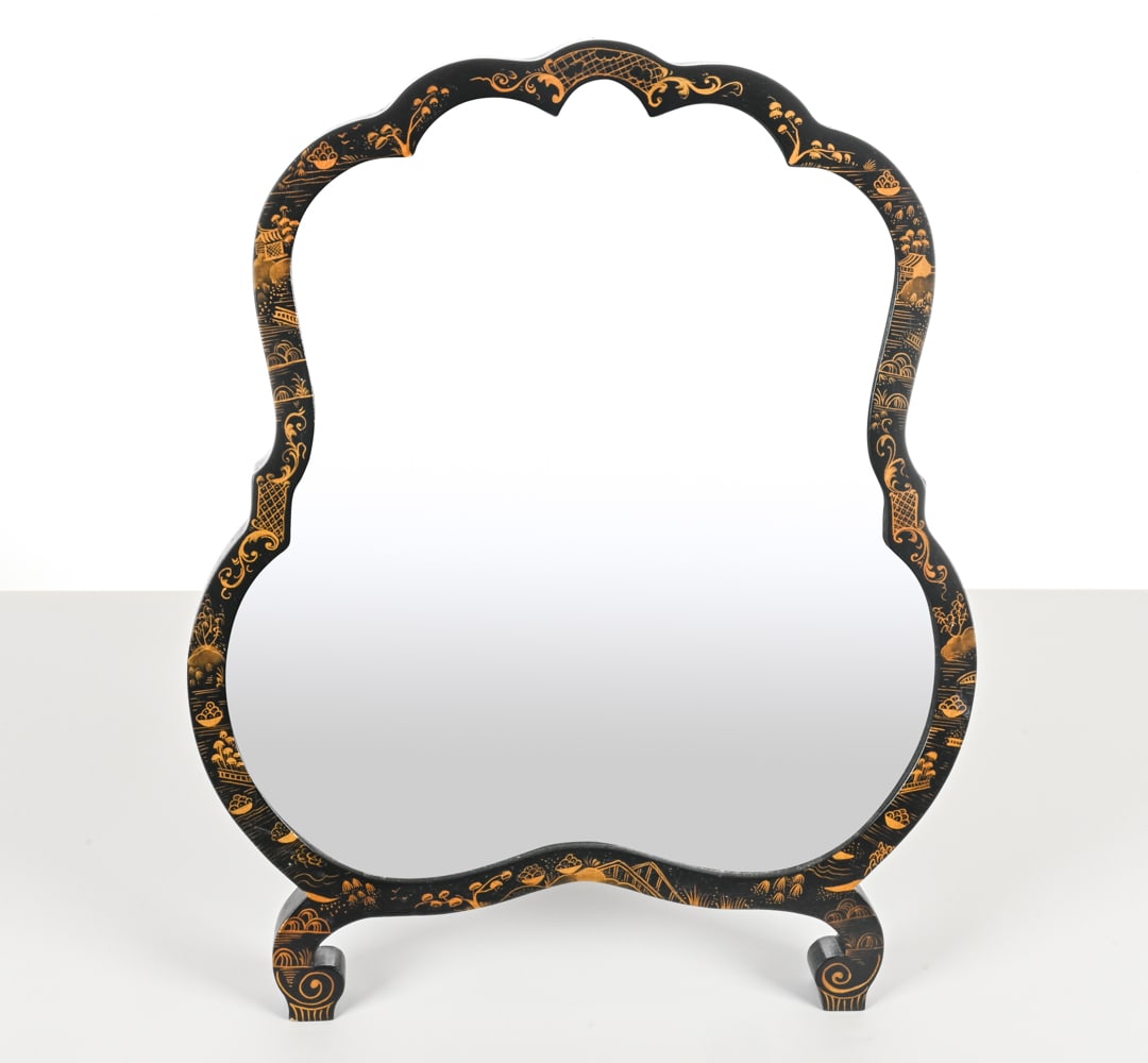 CHINOISERIE LACQUER TABLE MIRROR (1 of 10)