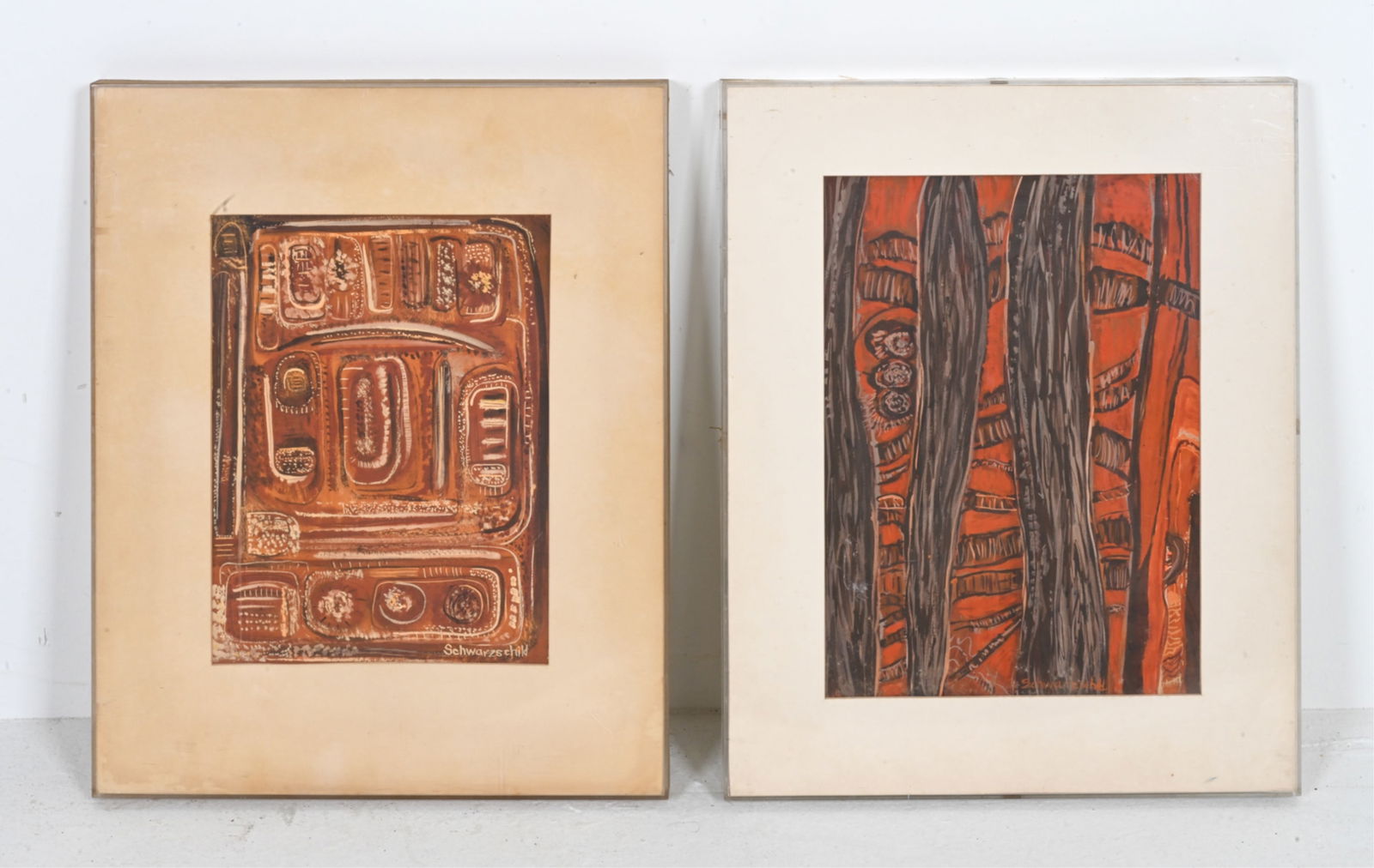 (2) PRISCILLA SCHWARZSCHILD (1930-2020) GOUACHES (1 of 12)