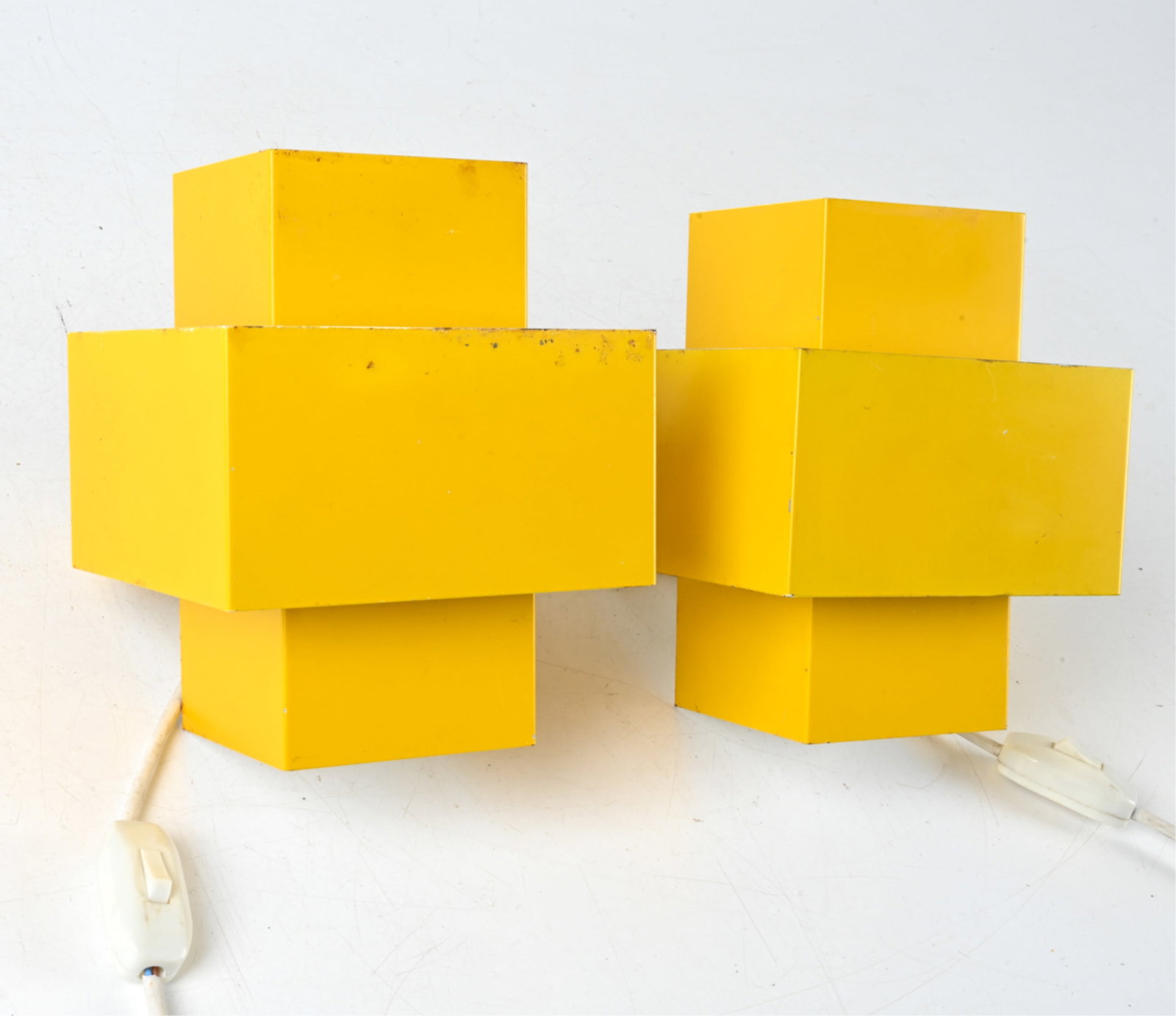 (2) PHILIPS SCULPTURAL ALUMINUM SCONCES, C. 1960'S (1 of 14)