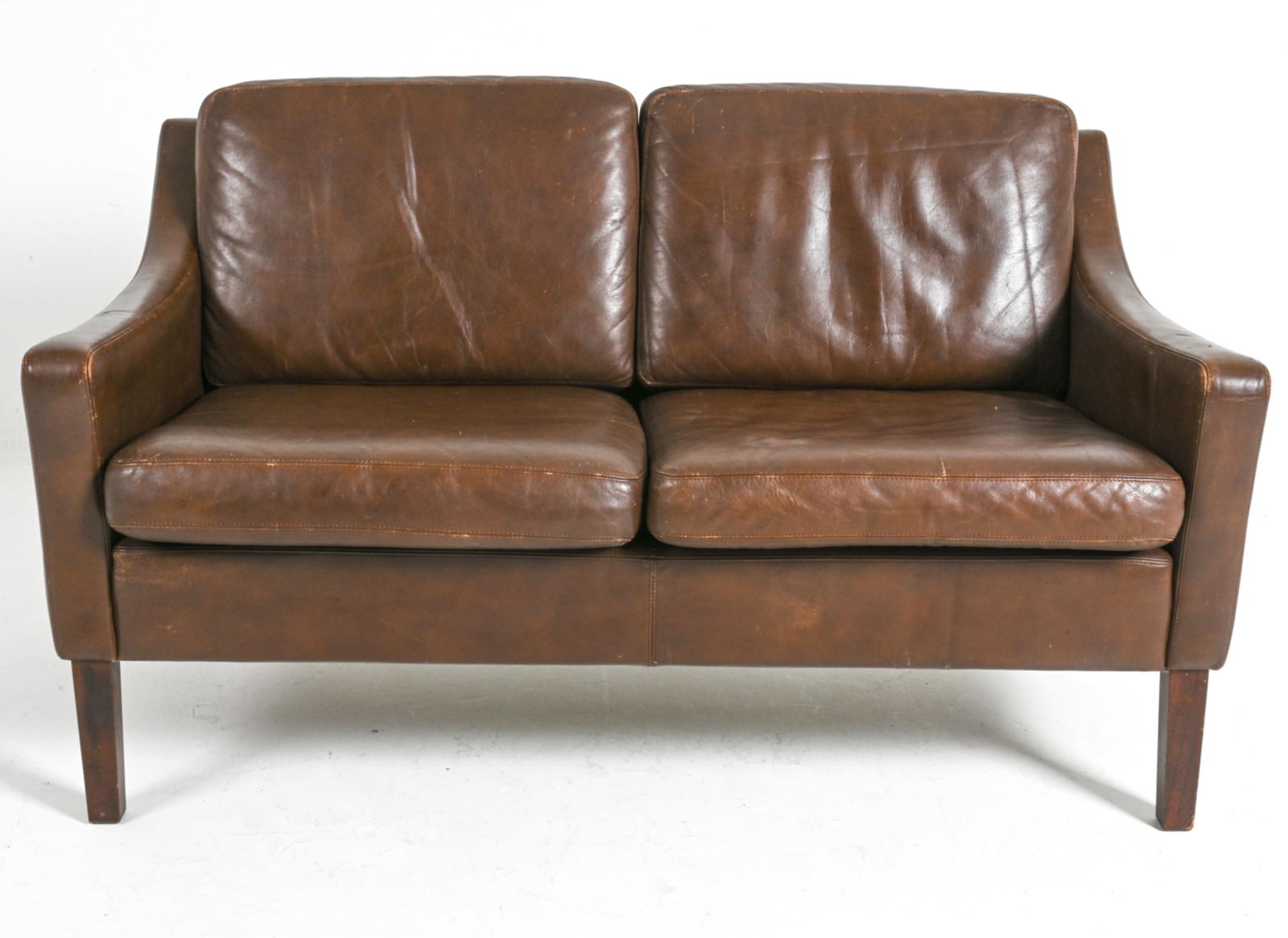MANNER OF MOGENS HANSEN LEATHER SOFA C.1970'S (1 of 7)