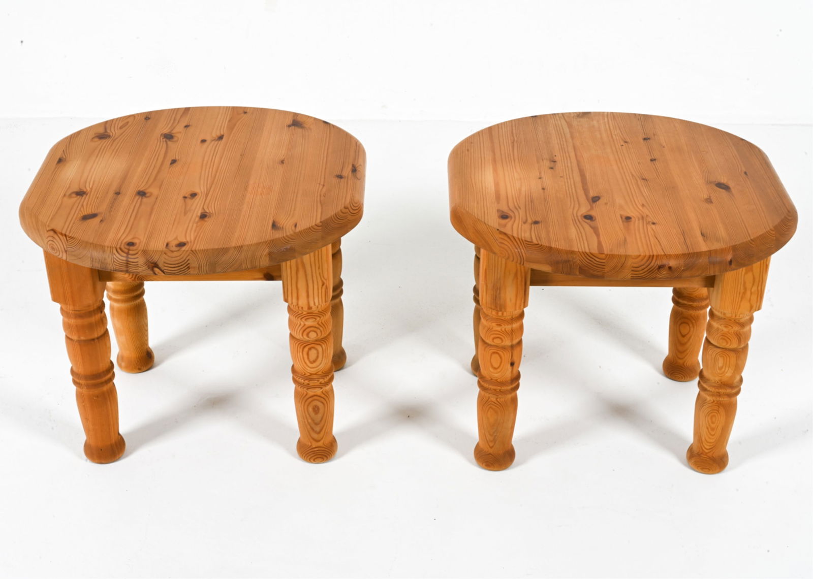 (2) SWEDISH MODERN PINE SIDE TABLES, C. 1970'S (1 of 15)