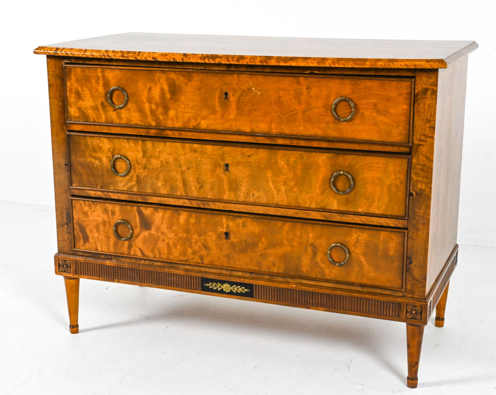 SWEDISH ART DECO BIRCH CHEST, C. 1940'S (1 of 20)