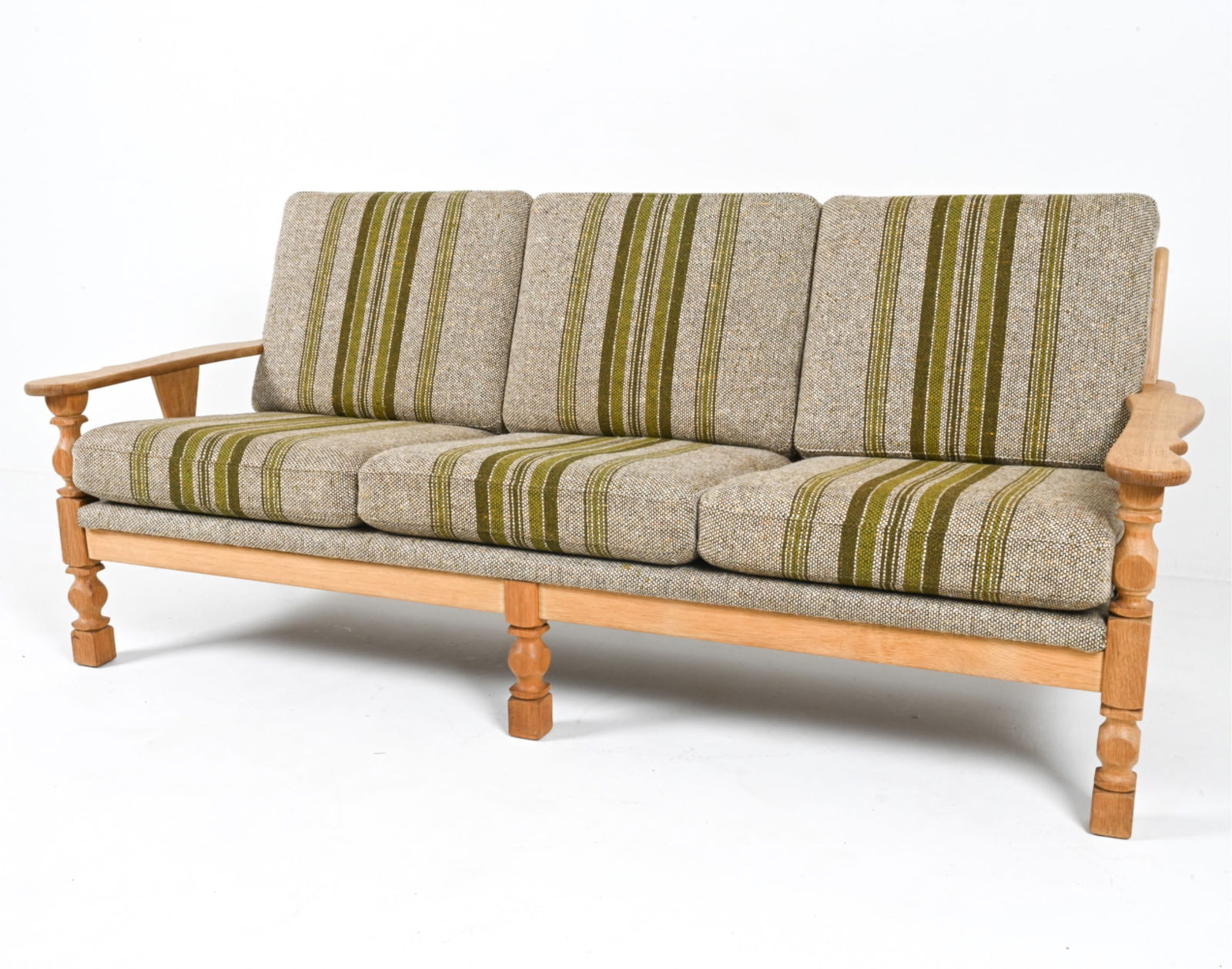 MANNER OF HENNING KJAERNULF DANISH OAK SOFA (1 of 16)