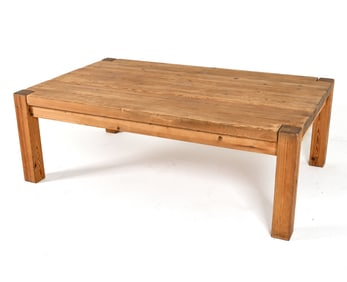 SCANDINAVIAN MODERN PINE COFFEE TABLE
