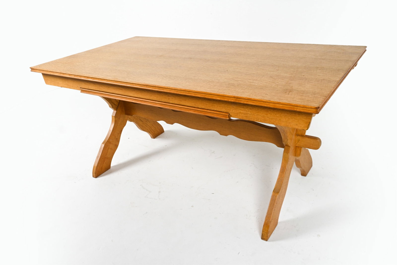 MANNER OF H. KJAERNULF OAK X-BASE DINING TABLE (1 of 20)