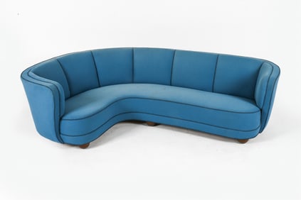 DANISH MID-CENTURY BANANA CORNER SOFA